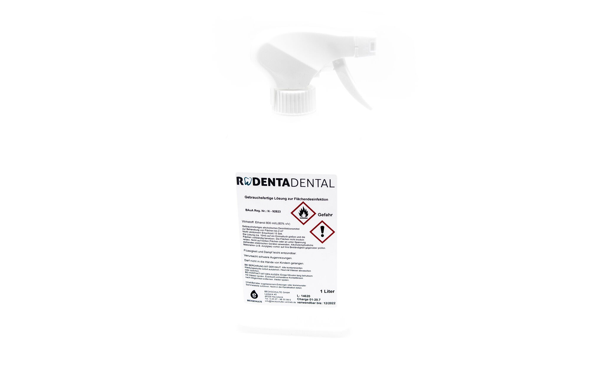 Flächendesinfektion 1l Flasche mit Sprühkopf