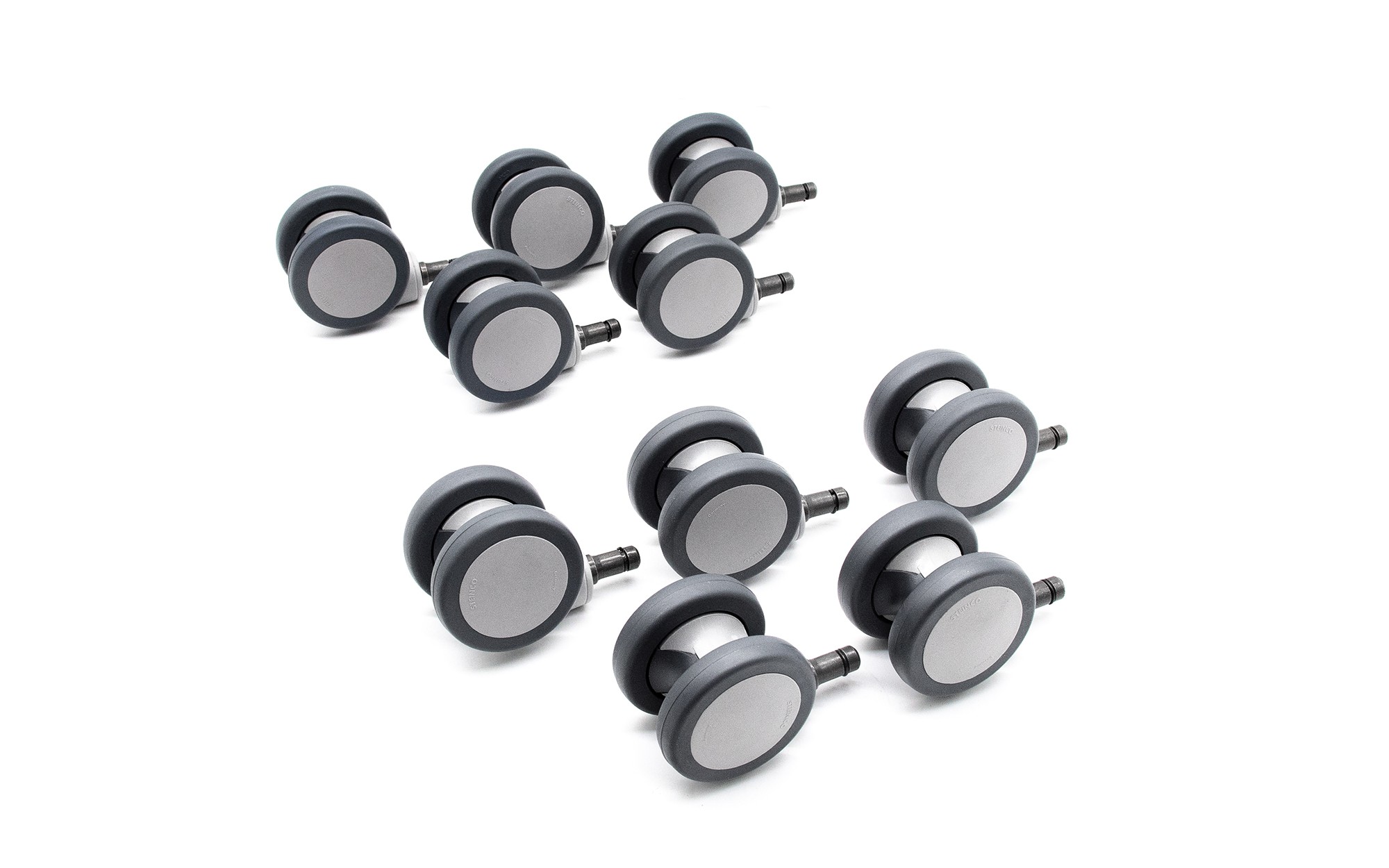 2er Set Stuhlrollen KaVo 5007 / Physio - Stuhlrollen Rollhocker / Arbeitssessel - neu - 1.012.0284