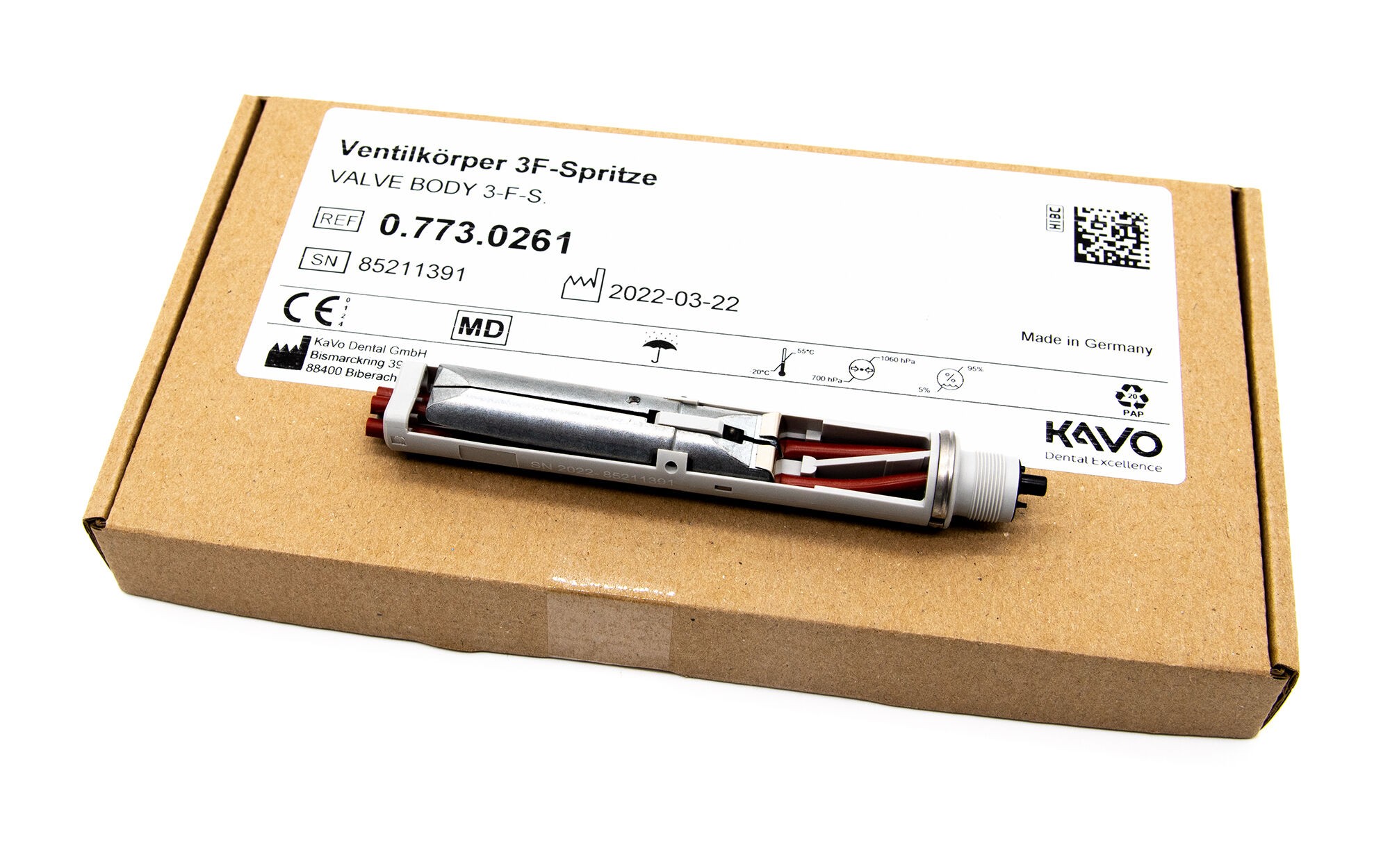KaVo 3-F Ventilkörper Multifunktionsspritze - neu - 0.773.0261