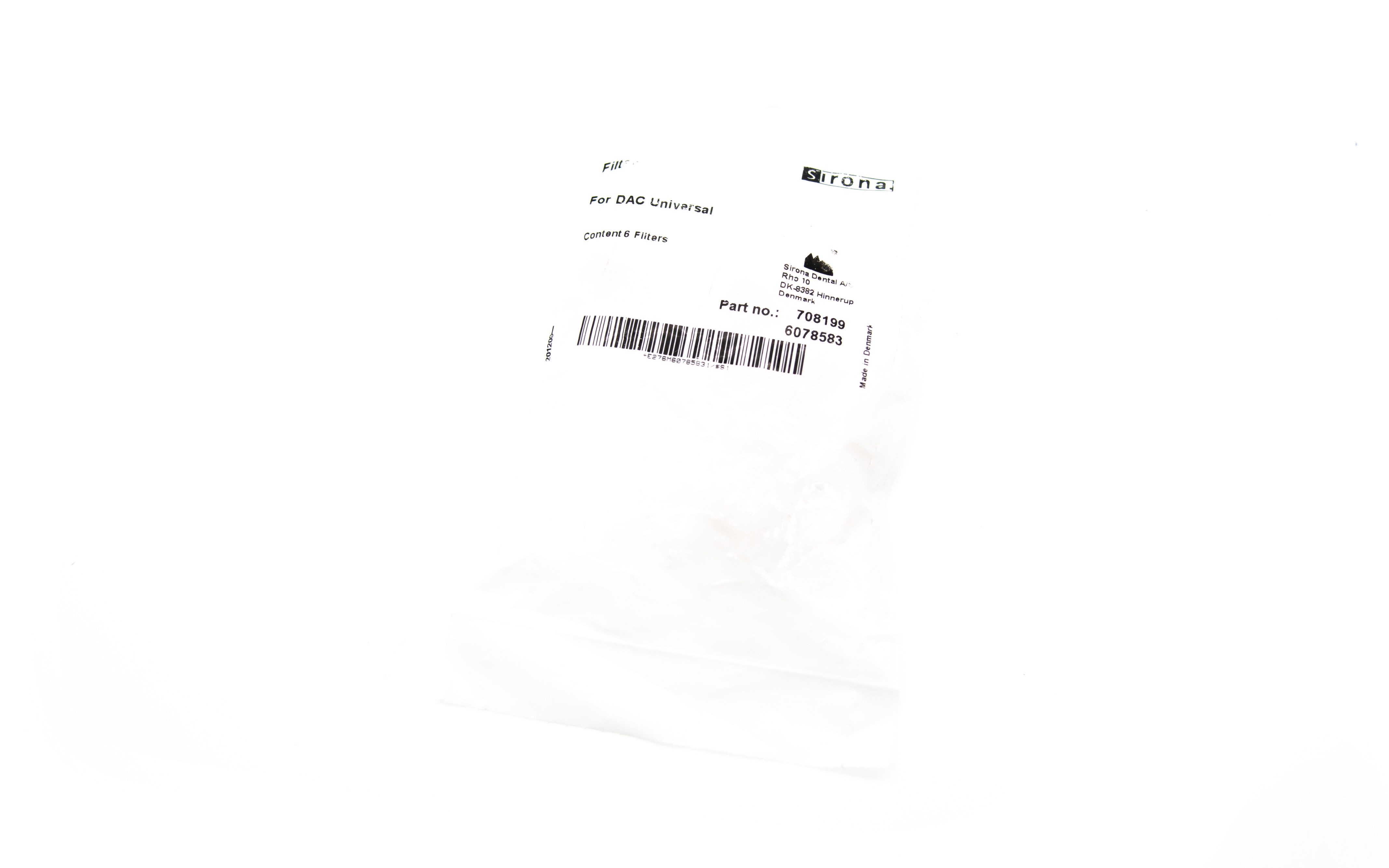 Sirona DAC Filter Ablauffilter für Filtergehäuse - 60 78 583